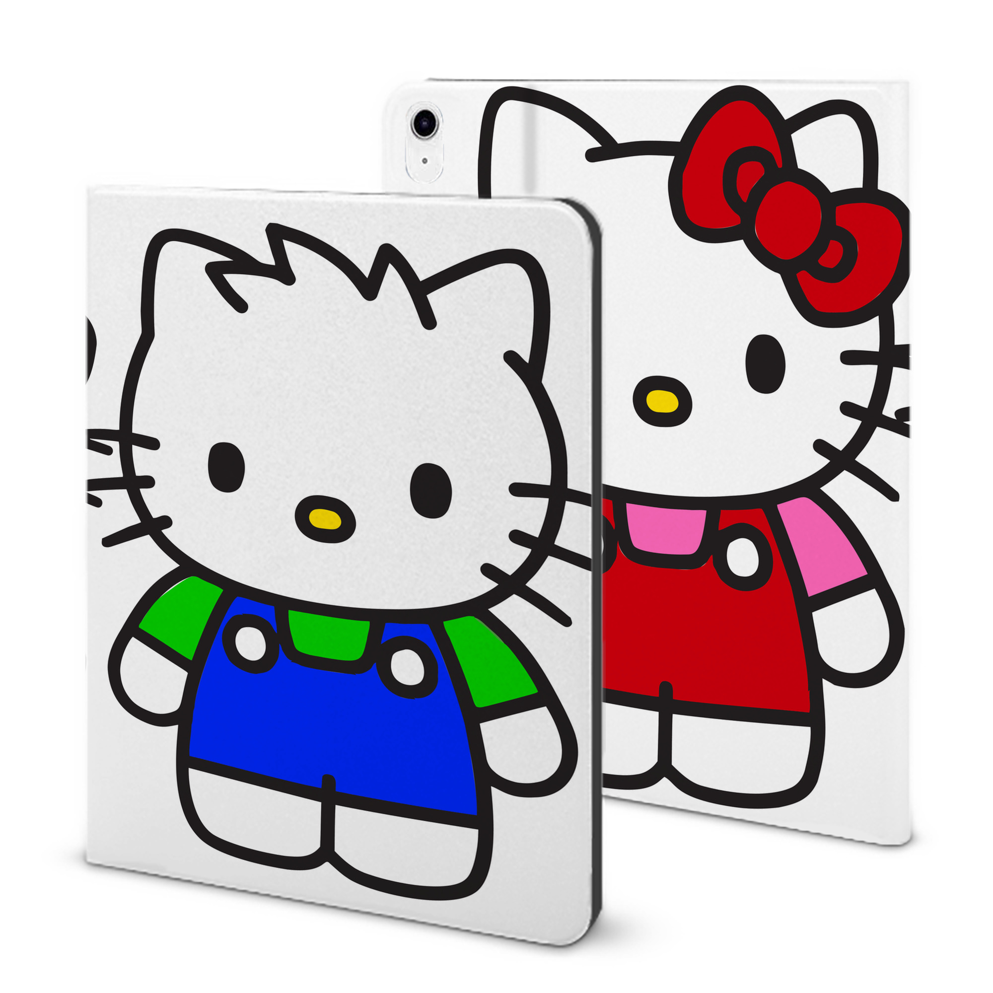 （画像用） Hello Kitty ハローキティ IPad ケース ブック型 PUレザー TPU 耐衝撃 軽量 薄型 ペン収納なし 全面保護 IPad 各モデル対応